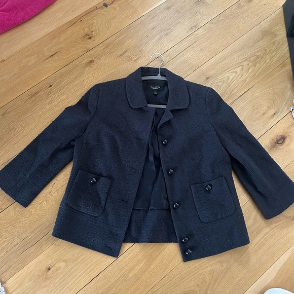 Talbots Navy Tweed Textured Blazer - Picture 5 of 5